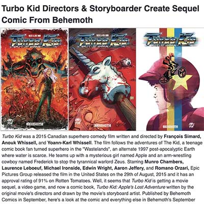 Turbo Kid Directors & Storyboarder Create Sequel Comic From Behemoth